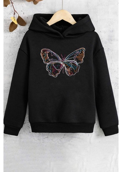 Only Trendwear Çocuk Butterfly Baskılı Sweatshirt