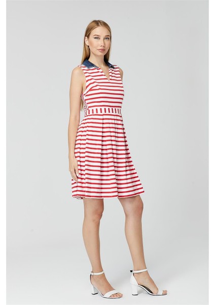 Çizgili Penye Elbise modelleri