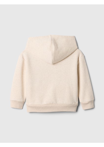 Kız Bebek Bej Logo Fleece Sweatshirt modelleri