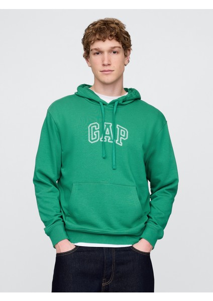 Erkek Yeşil Gap Logo Fransız Havlu Kumaş Sweatshirt