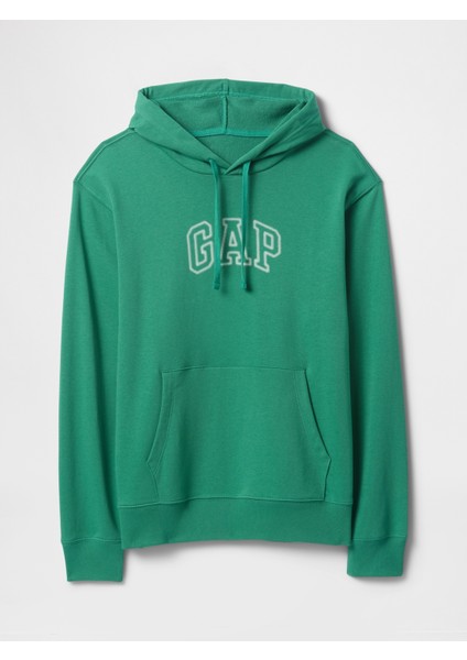 Erkek Yeşil Gap Logo Fransız Havlu Kumaş Sweatshirt