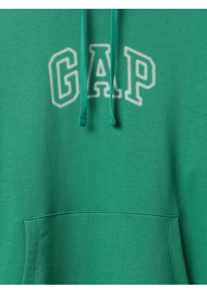 Erkek Yeşil Gap Logo Fransız Havlu Kumaş Sweatshirt