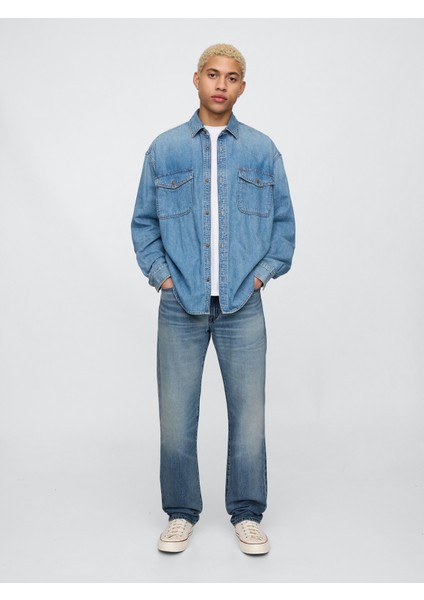 Erkek Mavi Ultrasoft Straight Jean Pantolon