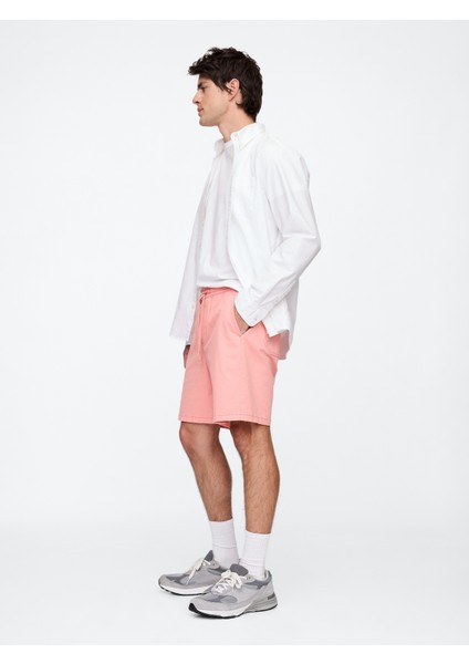 Erkek Pembe Twill Şort