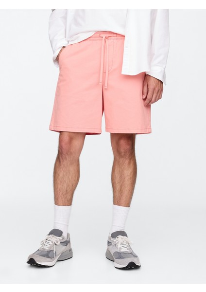 Erkek Pembe Twill Şort