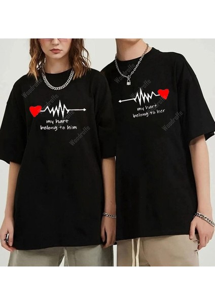 Sevgili Kombini Baskılı Oversize Salas T-Shirt Boyfriend