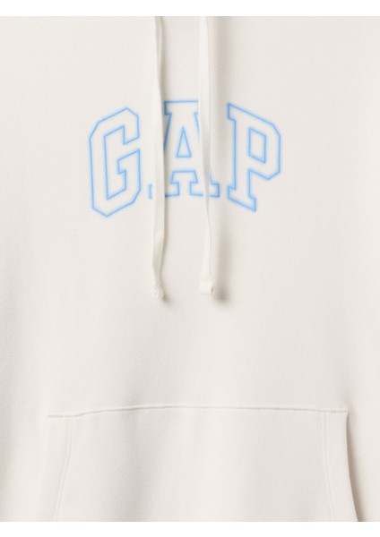 Erkek Beyaz Logo Fransız Havlu Kumaş Sweatshirt modelleri