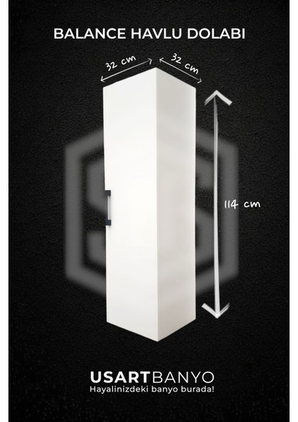 Balance 60 cm Banyo Dolabı + Reflectus Yarım Ay Günışığı LED Ayna 80*45 cm + Havlu Dolabı indirimleri