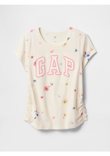 Kız Çocuk Beyaz Gap Logo T-Shirt