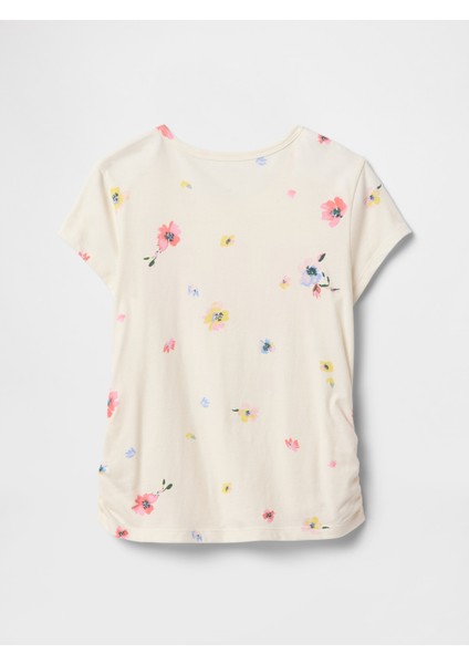 Kız Çocuk Beyaz Gap Logo T-Shirt