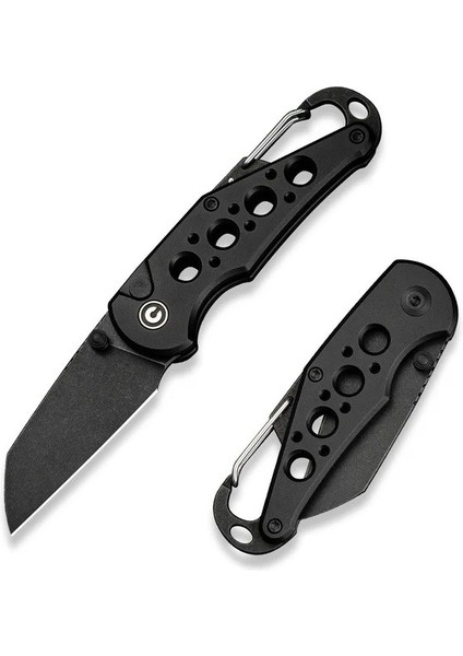 Pragma Thumb Stud & Button Lock Knife Black Aluminum Handle With S/s Carabiner & Bottle Opener Nitro-V Çakı fiyatları