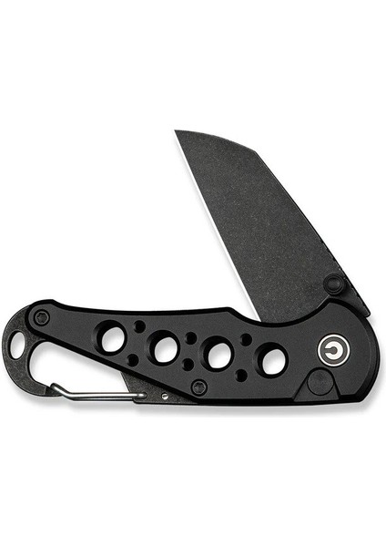 Pragma Thumb Stud & Button Lock Knife Black Aluminum Handle With S/s Carabiner & Bottle Opener Nitro-V Çakı fırsatları