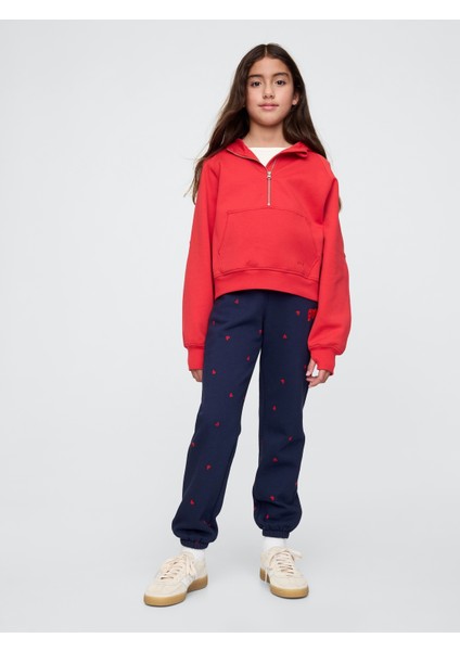 Kız Çocuk Lacivert Gap Logo Relaxed Fransız Havlu Kumaş Jogger Eşofman Altı