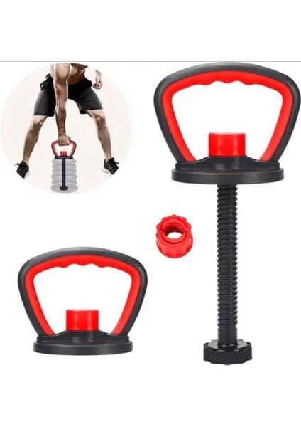 55 kg Çantalı Demir Döküm Plaka Dumbbell Set + Kettlebell modelleri