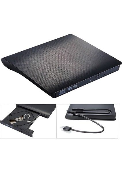 Anaway Shopping Harici USB 3.0 Taşınabilir CD DVD Yazıcı Okuyucu Windows Mac Dizüstü Masaüstü Bilgisayar