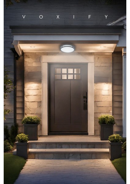 24W Siyah Kasa Dış Mekan Su Geçirmez Bahçe Balkon Tuvalet Banyo Koridor Glop LED Armatür Lambası 6500K Beyaz Işık fiyatları