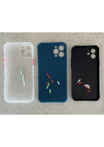 Apple iPhone 12 Mini Uyumlu Kılıf ​​​​mat Renkli Yedek Tuş Takımlı Ultra Ince Slims Orovnik Kapak