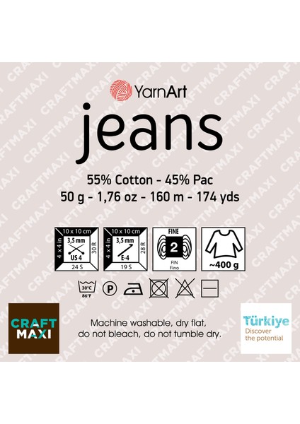 Jeans Örgü İpi - 16 - 4'lü Paket