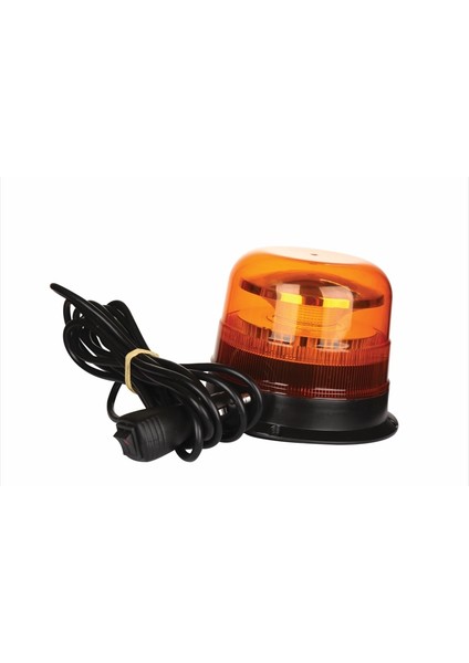 LED Tepe Döner Ikaz Lambası Cıvata+Vantuz ve Mıknatıs Bağlantılı 10 Fonksiyon 12/24V E-Belgeli 48W
