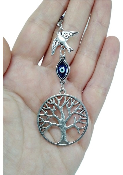 Dikiz Ayna Süsü, Metal Larcıvet Nazar Boncuğu Kuş Hayat Ağacı Yeni Araba Hediyesi fiyatları