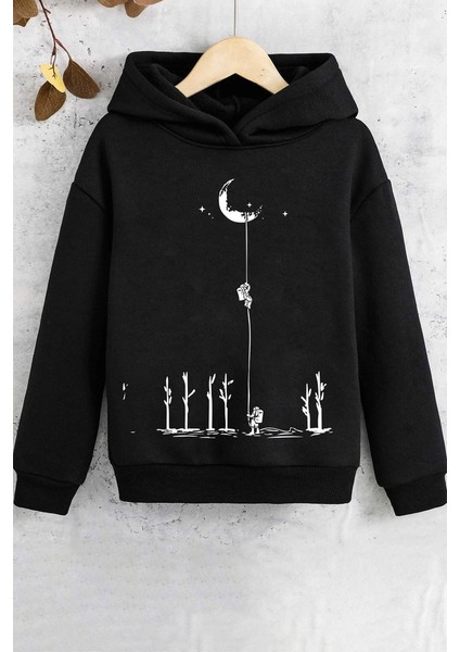 Only Trendwear Çocuk Uzay Temalı Baskılı Sweatshirt