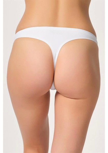BEYAZ G&G 2802 Yapıştırma Lazer Kesim String Külot