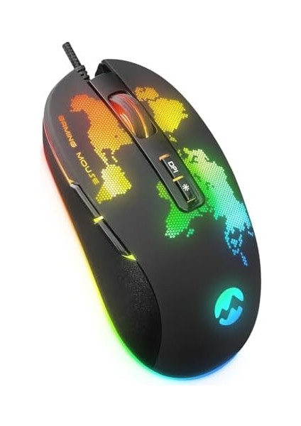 Oyuncu Gaming Mouse Jlin GX69 4800 Dpı Makro Yazılımlı Rgb Drag Click