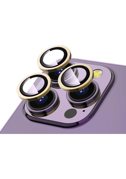 Apple iPhone 14 Pro Uyumlu Cl-12 Premium Safir Parmak Izi Bırakmayan Anti-Reflective Kamera Lens