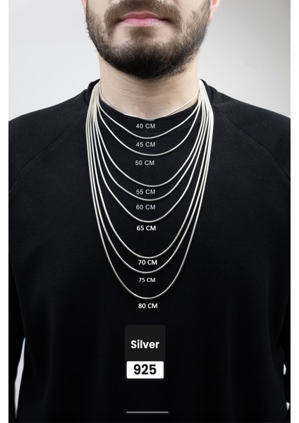 2 mm Tilki Kuyruğu Zincir 925 Ayar Gümüş Kolye indirimleri