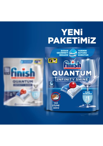 Quantum Infinity Shine 415 Kapsül Bulaşık Makinesi Deterjanı Tableti (5 x 83 Kapsül)