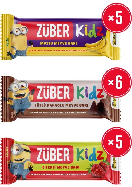 Kidz Meyve Bar Deneme Paketi 25g X 16 Adet