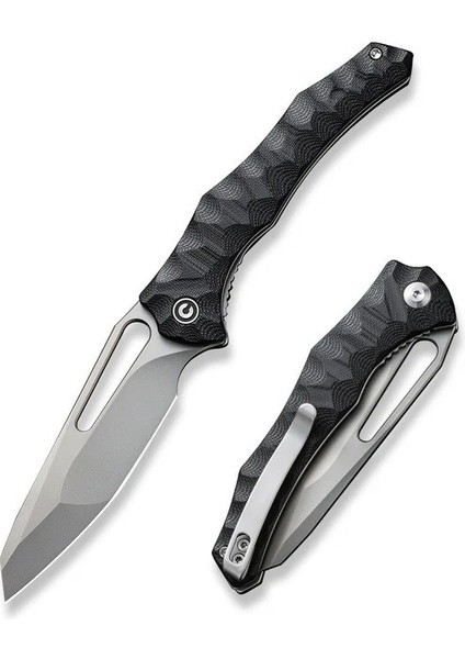 Spiny Dogfish Thumb Hole Knife Black G10 Handle Çakı fiyatları