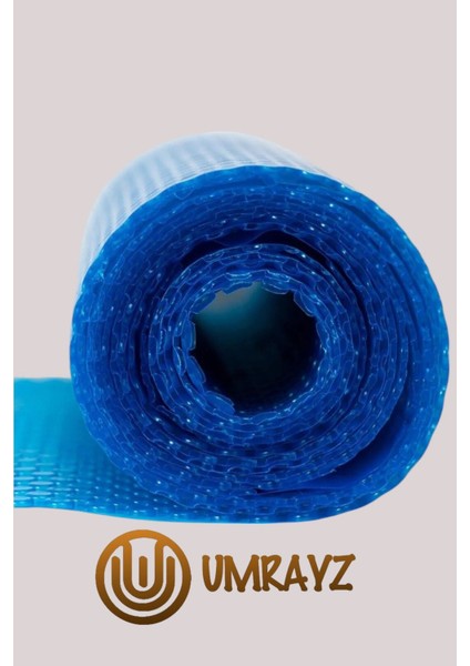 50 cm x 10 Metre 100 gr Üç Kat Kalın Mavi Renkli Balonlu Pat Pat Naylon