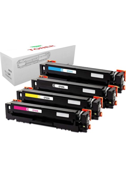 Hp Color Hp 201A/ CF400A Laserjet Pro Mfp M277DW Muadil Toneri 1 Set 4 Renk