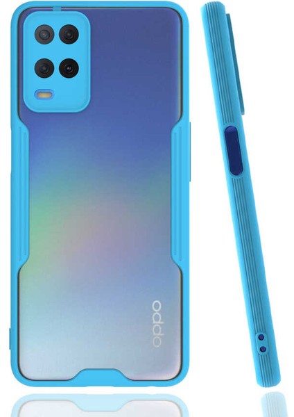 Oppo A54 4g Kılıf Zore Parfe Kapak-Mavi