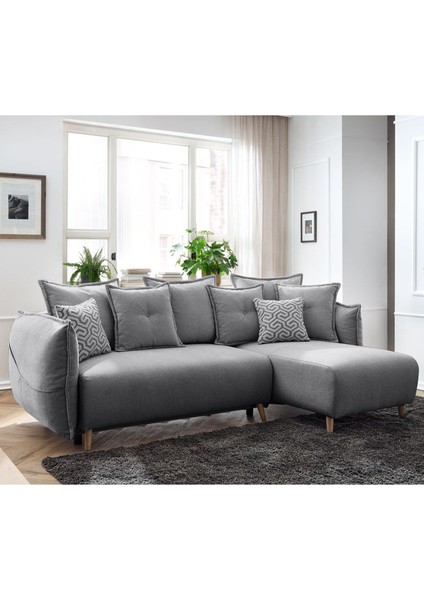 Puffy Sandıklı Köşe Koltuk Gri Sağ Köşe fiyatları