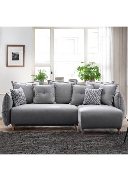 Puffy Sandıklı Köşe Koltuk Gri Sağ Köşe modelleri