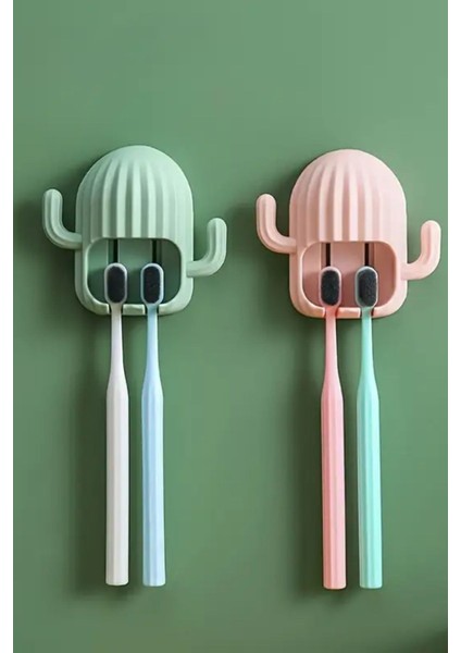 1 Adet Kendiliğinden Yapışkanlı Minimalist Makyaj Malzemesi, Takı Tutucu Kaktüs Diş Fırçası Standı modelleri