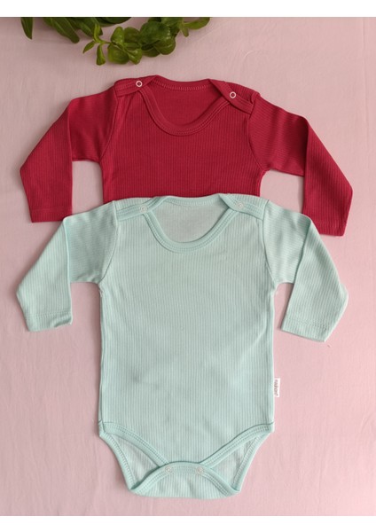 Minilkabebe Uzun Kol Fitilli Bebek Çıtçıtlı Body 2li
