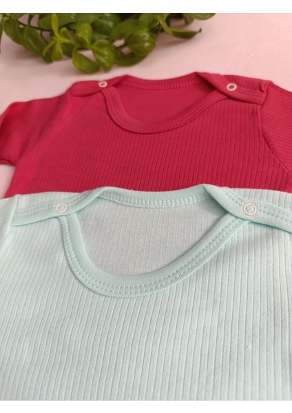 Minilkabebe Uzun Kol Fitilli Bebek Çıtçıtlı Body 2li modelleri