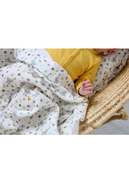 Masal Kanat Müslin Bebek Seti/ 4 Katlı Müslin Battaniye / Bebek Hediye Seti