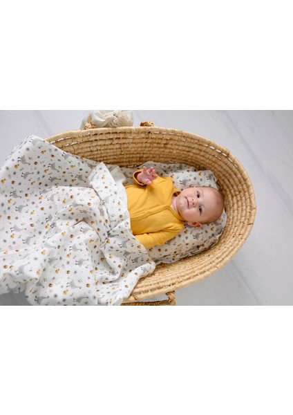 Masal Kanat Müslin Bebek Seti/ 4 Katlı Müslin Battaniye / Bebek Hediye Seti