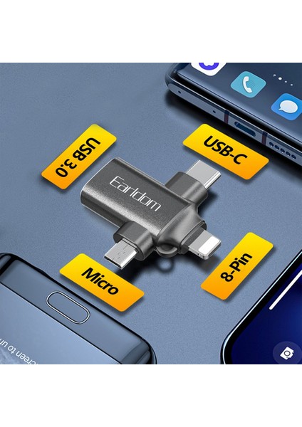 OT80 3in1 Otg Dönüştürücü