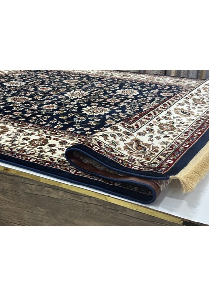 Etnik Desen Ipek Halı Lacivert Serpme Desen Halı fırsatları