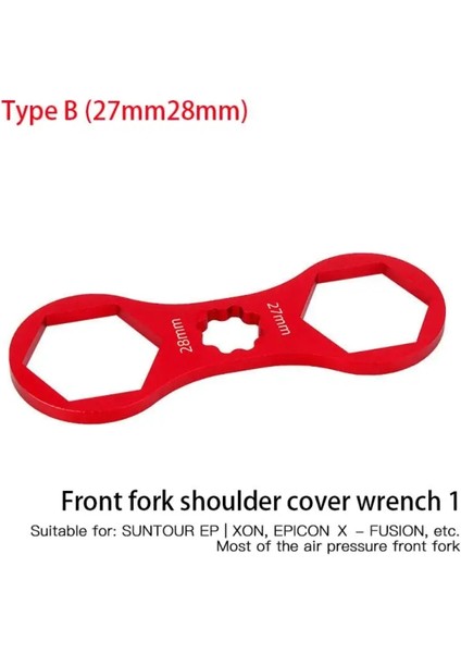 Yunjin Shop Kırmızı B Tipi Stili 3IN1BICYCLE Ön Çatal Tamir Takımı Mtb Bisiklet Ön Çatal Omuz Kapağı Kapağı Anahtarı Sr Suntour Xcrxctxcmrst Sökme Aracı (Yurt Dışından)