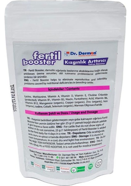 Fertil Booster Kızgınlık Arttırıcı 100 gr fiyatları