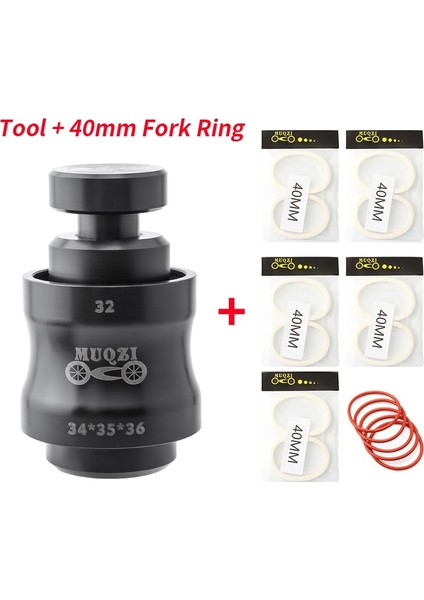 SIYAH-40MM Sünger Stili Muqzı Bisiklet Çatal Toz Keçesi Kurulum Aracı Boru Çapı Süspansiyon Çatalı Yağ Keçesi Sürücü Aracı (Yurt Dışından)