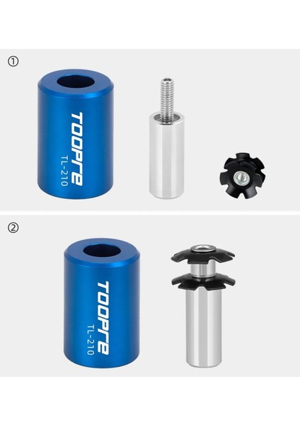 Gri Stil Toopre 1 Takım Bisiklet Bisiklet Kulaklık Yıldız Somun Yükleme Aracı Fork Fork Steerer Bisiklet Bakım Onarım Araçları (Yurt Dışından)