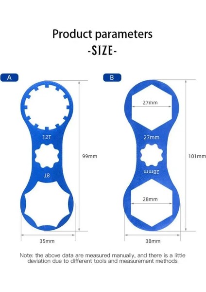 Yunjin Shop Kırmızı B Tipi Stili 2021 Dağ Bisikleti Ön Çatal Omuz Anahtarı Bisiklet Ön Çatal Onarım Aracı Çok Fonksiyonlu Üçü Bir Arada Ön Çatal Anahtarı (Yurt Dışından)