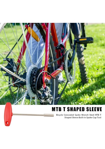 4,7 mm Stili Bisiklet Gizli Konuştu Anahtarı Gerdirici Çelik Mtb Dağ Bisikleti T Şekilli Kol Yerleşik Konuştu Kapağı Gadget'ı (Yurt Dışından)